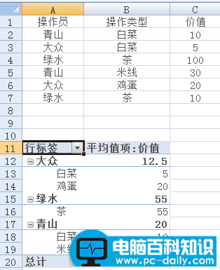 excel2007数据透视的操作方法
